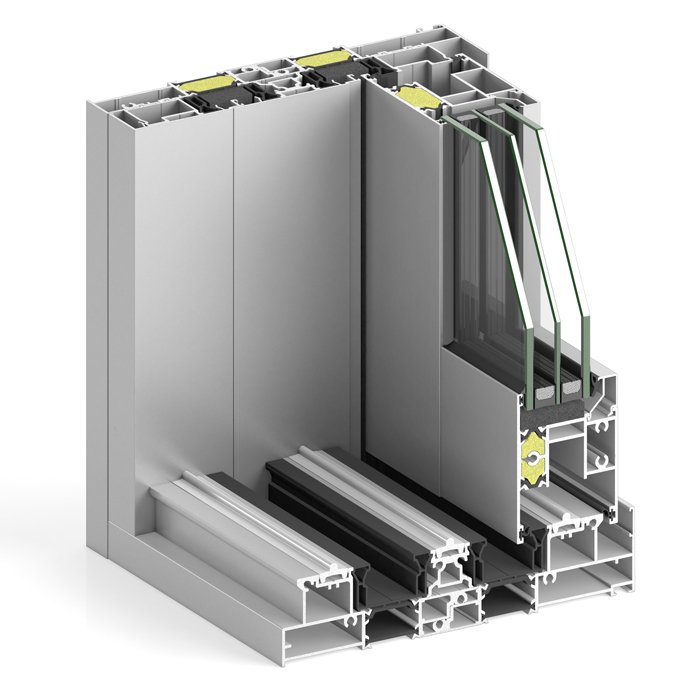 Ventana de aluminio corredera STRUGAL S150RP Tricarril