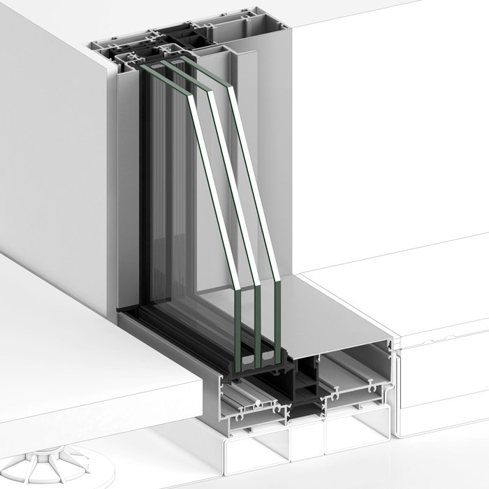 Ventana de aluminio corredera STRUGAL S160RP Horizon